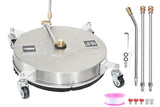 Darrahopens Auto Accessories > Auto Accessories Others > Automotive Repair & Speciality Tools 2In1 Surface Cleaner 16.5Inch Undercarriage Washer Pressure Washer Max 4000PSI 1/4 Quick Connector with Universal Wheels and Wands for Car Ground Cleaning