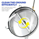 Darrahopens Auto Accessories > Auto Accessories Others > Automotive Repair & Speciality Tools 2In1 Surface Cleaner 16.5Inch Undercarriage Washer Pressure Washer Max 4000PSI 1/4 Quick Connector with Universal Wheels and Wands for Car Ground Cleaning