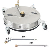 Darrahopens Auto Accessories > Auto Accessories Others > Automotive Repair & Speciality Tools 2In1 Surface Cleaner 16.5Inch Undercarriage Washer Pressure Washer Max 4000PSI 1/4 Quick Connector with Universal Wheels and Wands for Car Ground Cleaning