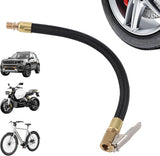 Darrahopens Auto Accessories > Auto Accessories Others > Automotive Repair & Speciality Tools 2PCS Tire Inflator Extension Hose with Quick Connect Chuck, Universal Air Pump Adapter for Car, Motorcycle, Bicycle, Heavy-Duty Nylon & Copper (Black)