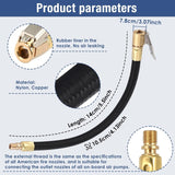 Darrahopens Auto Accessories > Auto Accessories Others > Automotive Repair & Speciality Tools 2PCS Tire Inflator Extension Hose with Quick Connect Chuck, Universal Air Pump Adapter for Car, Motorcycle, Bicycle, Heavy-Duty Nylon & Copper (Black)