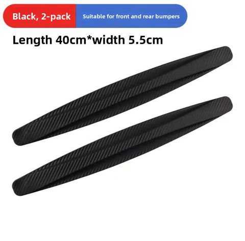 Darrahopens Auto Accessories > Auto Accessories Others > Automotive Repair & Speciality Tools 3-PCS Black Universal Car Bumper Protector Strips - Carbon Fiber Look Anti-Scratch Guards (2-Pack)