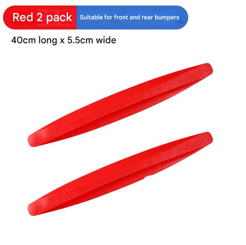 Darrahopens Auto Accessories > Auto Accessories Others > Automotive Repair & Speciality Tools 3-PCS Red Universal Car Bumper Protector Strips - Carbon Fiber Look Anti-Scratch Guards (2-Pack)