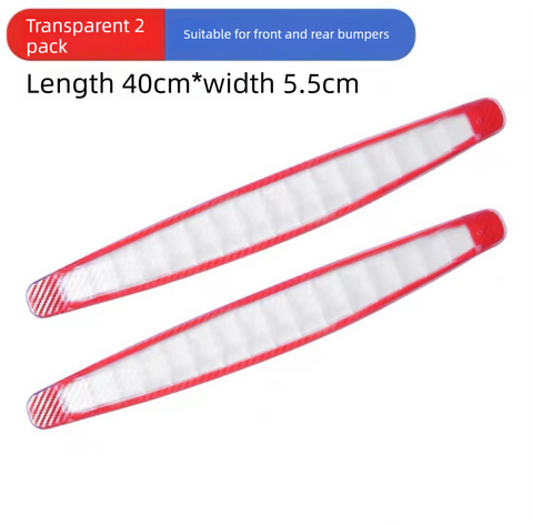 Darrahopens Auto Accessories > Auto Accessories Others > Automotive Repair & Speciality Tools 3-PCS Transparent Universal Car Bumper Protector Strips - Carbon Fiber Look Anti-Scratch Guards (2-Pack)