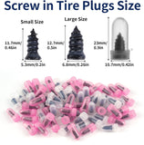 Darrahopens Auto Accessories > Auto Accessories Others > Automotive Repair & Speciality Tools 30 PCS Tire Repair Screws, Vacuum Tire Plug Kit Spiral Rubber Nails, Tire Plug Screw Type Quick Tool Spin Tire Plug, Car, Truck, Motorcycle Tire Puncture Repair