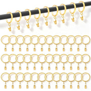 Darrahopens Auto Accessories > Auto Accessories Others > Automotive Repair & Speciality Tools 36 Pack 1.65 inch Curtain Ring with Clips, Smooth Quiet Plastic Insert 2.08 inch Diameter Brushed Gold In Australia - Darrahopens