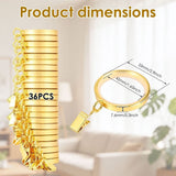 Darrahopens Auto Accessories > Auto Accessories Others > Automotive Repair & Speciality Tools 36 Pack 1.65 inch Curtain Ring with Clips, Smooth Quiet Plastic Insert 2.08 inch Diameter Brushed Gold In Australia - Darrahopens