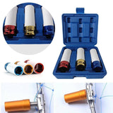 Darrahopens Auto Accessories > Auto Accessories Others > Automotive Repair & Speciality Tools 3PCS Deep Impact Nut Socket Set 17mm 19mm 21mm for Alloy Wheels