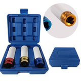 Darrahopens Auto Accessories > Auto Accessories Others > Automotive Repair & Speciality Tools 3PCS Deep Impact Nut Socket Set 17mm 19mm 21mm for Alloy Wheels