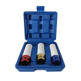 Darrahopens Auto Accessories > Auto Accessories Others > Automotive Repair & Speciality Tools 3PCS Deep Impact Nut Socket Set 17mm 19mm 21mm for Alloy Wheels