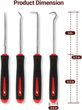 Darrahopens Auto Accessories > Auto Accessories Others > Automotive Repair & Speciality Tools 4-Piece Hook & Paddle Set, Precision Auto Paddle Tool & O-Ring Paddle Set with Comfortable Grip & Anti-Slip Shaft for Oil Seal, Gasket Removal, Electronic Repair
