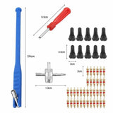 Darrahopens Auto Accessories > Auto Accessories Others > Automotive Repair & Speciality Tools 43Pcs Car Tyre Valve Tool Stem Puller Base Quick Remover Tire Repair Installer