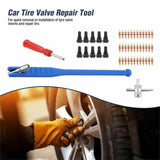 Darrahopens Auto Accessories > Auto Accessories Others > Automotive Repair & Speciality Tools 43Pcs Car Tyre Valve Tool Stem Puller Base Quick Remover Tire Repair Installer
