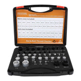 Darrahopens Auto Accessories > Auto Accessories Others > Automotive Repair & Speciality Tools 44PCS Nut and Bolt Thread Checker Aluminum High Accuracy Bolt Nut Identifier Gauge with Storage Box for Imperial and Metric Nuts In Australia - Darrahopens