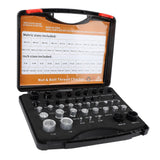 Darrahopens Auto Accessories > Auto Accessories Others > Automotive Repair & Speciality Tools 44PCS Nut and Bolt Thread Checker Aluminum High Accuracy Bolt Nut Identifier Gauge with Storage Box for Imperial and Metric Nuts In Australia - Darrahopens