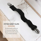 Darrahopens Auto Accessories > Auto Accessories Others > Automotive Repair & Speciality Tools 4PCS Adjustable Bed Sheet Straps, Elastic Corner Clips for Mattress