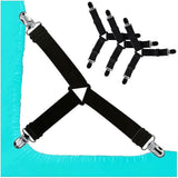 Darrahopens Auto Accessories > Auto Accessories Others > Automotive Repair & Speciality Tools 4PCS Bed Sheet Holder Clips, Adjustable Sheet Attachment Belts for Bedding