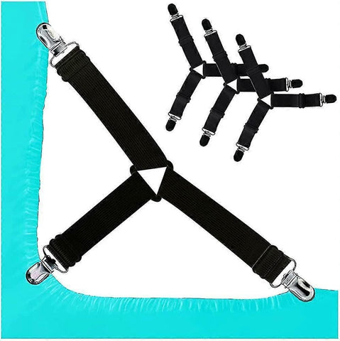 Darrahopens Auto Accessories > Auto Accessories Others > Automotive Repair & Speciality Tools 4PCS Bed Sheet Holder Clips, Adjustable Sheet Attachment Belts for Bedding