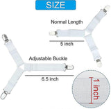Darrahopens Auto Accessories > Auto Accessories Others > Automotive Repair & Speciality Tools 4PCS Bed Sheet Holder Clips, Adjustable Sheet Attachment Belts for Bedding