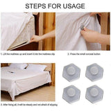Darrahopens Auto Accessories > Auto Accessories Others > Automotive Repair & Speciality Tools 4PCS Bed Sheet Holder Fasteners with Mattress Cover Clips, Gray