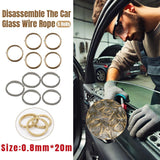 Darrahopens Auto Accessories > Auto Accessories Others > Automotive Repair & Speciality Tools 5 Rolls Automotive Glass Removal Tools Steel Wire Rope Disassembling Kit - Silver