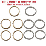 Darrahopens Auto Accessories > Auto Accessories Others > Automotive Repair & Speciality Tools 5 Rolls Automotive Glass Removal Tools Steel Wire Rope Disassembling Kit - Silver