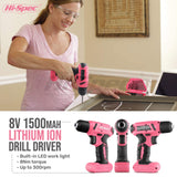 Darrahopens Auto Accessories > Auto Accessories Others > Automotive Repair & Speciality Tools 58 Piece Home Tool Set with 8V Cordless Drill Driver Kit Rechargeable Electric Screwdriver for DIY Repairs and Maintenance