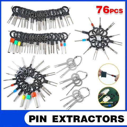 Darrahopens Auto Accessories > Auto Accessories Others > Automotive Repair & Speciality Tools 76Pcs/Set Pin Ejector Wire Kit Extractor Auto Terminal Removal Connector Tool