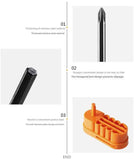 Darrahopens Auto Accessories > Auto Accessories Others > Automotive Repair & Speciality Tools 8-in-1 Black and Orange Multi-Bit Screwdriver Set - Compact Precision Tool Kit with Phillips and Slotted Bits - Ergonomic Handle, Hex Shank Design, Portable Storage Base,Chrome vanadium steel - Ideal for Electronics, PC, Appliances, and DIY Repairs