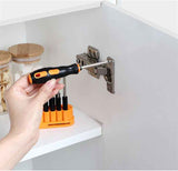 Darrahopens Auto Accessories > Auto Accessories Others > Automotive Repair & Speciality Tools 8-in-1 Black and Orange Multi-Bit Screwdriver Set - Compact Precision Tool Kit with Phillips and Slotted Bits - Ergonomic Handle, Hex Shank Design, Portable Storage Base,Chrome vanadium steel - Ideal for Electronics, PC, Appliances, and DIY Repairs