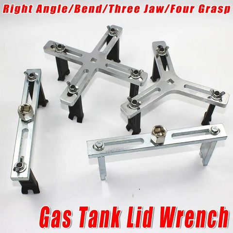 Darrahopens Auto Accessories > Auto Accessories Others > Automotive Repair & Speciality Tools Adjustable Universal Fuel Tank Cover Removal Tool 3 Claws Gasoline Pump Wrench - Four-Grasp