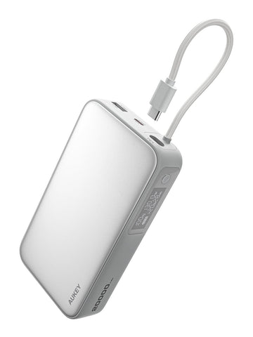 Darrahopens Auto Accessories > Auto Accessories Others > Automotive Repair & Speciality Tools Aukey Spark Sling 20000 Compact Fast Charging Power Bank with Built-in USB-C Cable (PB-Y48)