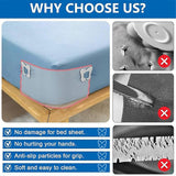 Darrahopens Auto Accessories > Auto Accessories Others > Automotive Repair & Speciality Tools Bed Sheet Holder Clips for Thin Sheets, Grey, Secure Fit Fasteners