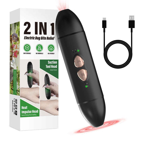 Darrahopens Auto Accessories > Auto Accessories Others > Automotive Repair & Speciality Tools Bug Bite Relief with Suction Tool and Heat Mosquito Itch Relief-Insect Sting&2-in-1 Bite Relief Rechargeable Bug Bite Sucker and Fast Itch Relief from Bug and Mosquito Bites