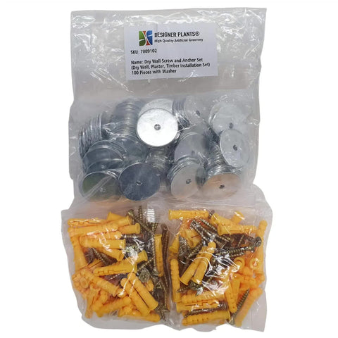 Darrahopens Auto Accessories > Auto Accessories Others > Automotive Repair & Speciality Tools Bulk Screw, Washer & Plug Kit (Timber, Drywall and Plaster) 100 Pack
