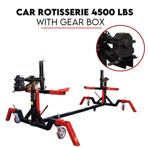 Darrahopens Auto Accessories > Auto Accessories Others > Automotive Repair & Speciality Tools Car Rotisserie 4500LBS Gear Box Driver Rotation Auto Body Repair Restoration