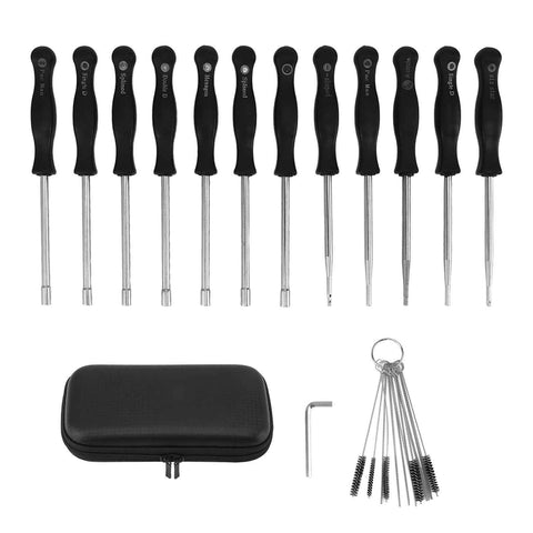 Darrahopens Auto Accessories > Auto Accessories Others > Automotive Repair & Speciality Tools Carburator Adjusting Kit with 12 Screwdrivers 1 String Steel Brush Comfort Grip Carburetor Repair Tools for 2 Cycle Carburetor Engines Trimmer In Australia - Darrahopens