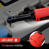Darrahopens Auto Accessories > Auto Accessories Others > Automotive Repair & Speciality Tools Cordless Electric Ratchet Wrench Set 12V Power Electric Ratchet Wrench 3/8inch 400 RPM Variable Speed with Sockets Two 2000mAh Batteries and Charger