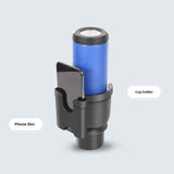 Darrahopens Auto Accessories > Auto Accessories Others > Automotive Repair & Speciality Tools Cup Holder Expander Adapter with Phone Holder,2 in 1 Adjustable Cup Holder Car Cup Holder Black, Universal Vehicle