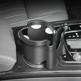 Darrahopens Auto Accessories > Auto Accessories Others > Automotive Repair & Speciality Tools Cup Holder Expander Adapter with Phone Holder,2 in 1 Adjustable Cup Holder Car Cup Holder Black, Universal Vehicle
