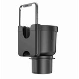 Darrahopens Auto Accessories > Auto Accessories Others > Automotive Repair & Speciality Tools Cup Holder Expander Adapter with Phone Holder,2 in 1 Adjustable Cup Holder Car Cup Holder Black, Universal Vehicle