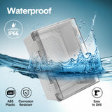 Darrahopens Auto Accessories > Auto Accessories Others > Automotive Repair & Speciality Tools Electrical ABS Junction Box IP66 Waterproof Electrical Enclosure with Clear Hinged Cover and Mounting Plate for Electrical Project 30x20x17cm
