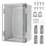Darrahopens Auto Accessories > Auto Accessories Others > Automotive Repair & Speciality Tools Electrical ABS Junction Box IP66 Waterproof Electrical Enclosure with Clear Hinged Cover and Mounting Plate for Electrical Project 30x20x17cm