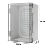 Darrahopens Auto Accessories > Auto Accessories Others > Automotive Repair & Speciality Tools Electrical ABS Junction Box IP66 Waterproof Electrical Enclosure with Clear Hinged Cover and Mounting Plate for Electrical Project 30x20x17cm