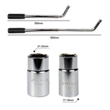 Darrahopens Auto Accessories > Auto Accessories Others > Automotive Repair & Speciality Tools Extendable Car Wheel Brace Heavy Duty Nut Lug Wrench Sockets 17/19mm & 21/23mm