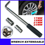 Darrahopens Auto Accessories > Auto Accessories Others > Automotive Repair & Speciality Tools Extendable Car Wheel Brace Heavy Duty Nut Lug Wrench Sockets 17/19mm & 21/23mm