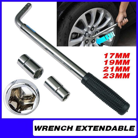 Darrahopens Auto Accessories > Auto Accessories Others > Automotive Repair & Speciality Tools Extendable Car Wheel Brace Heavy Duty Nut Lug Wrench Sockets 17/19mm & 21/23mm