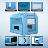 Darrahopens Auto Accessories > Auto Accessories Others > Automotive Repair & Speciality Tools Giantz Inflatable Paint Booth 2.5X2.5X3M Inflatable Spray Booth with 550W Powerful Blower and Air Filter System, Round Roof with Light Hook, for Painting Bicycle, Motorcycle, Furniture Refinishing DIY