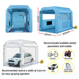 Darrahopens Auto Accessories > Auto Accessories Others > Automotive Repair & Speciality Tools Giantz Inflatable Paint Booth 2.5X2.5X3M Inflatable Spray Booth with 550W Powerful Blower and Air Filter System, Round Roof with Light Hook, for Painting Bicycle, Motorcycle, Furniture Refinishing DIY