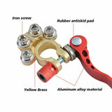 Darrahopens Auto Accessories > Auto Accessories Others > Automotive Repair & Speciality Tools Heavy Duty Car Battery Terminal Clamp 2PCS Quick Release Brass Connector